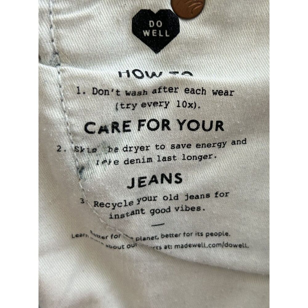 Madewell Slim Demi-Boot Jeans Light Wash Size 25 High Rise - Picture 7 of 13